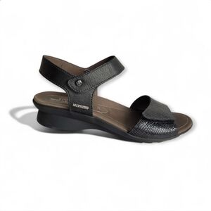 Mephisto PATTIE Black Leather Sandals 38 / 7 - 7.5